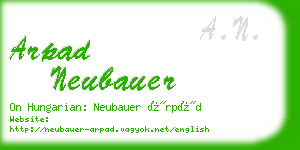 arpad neubauer business card